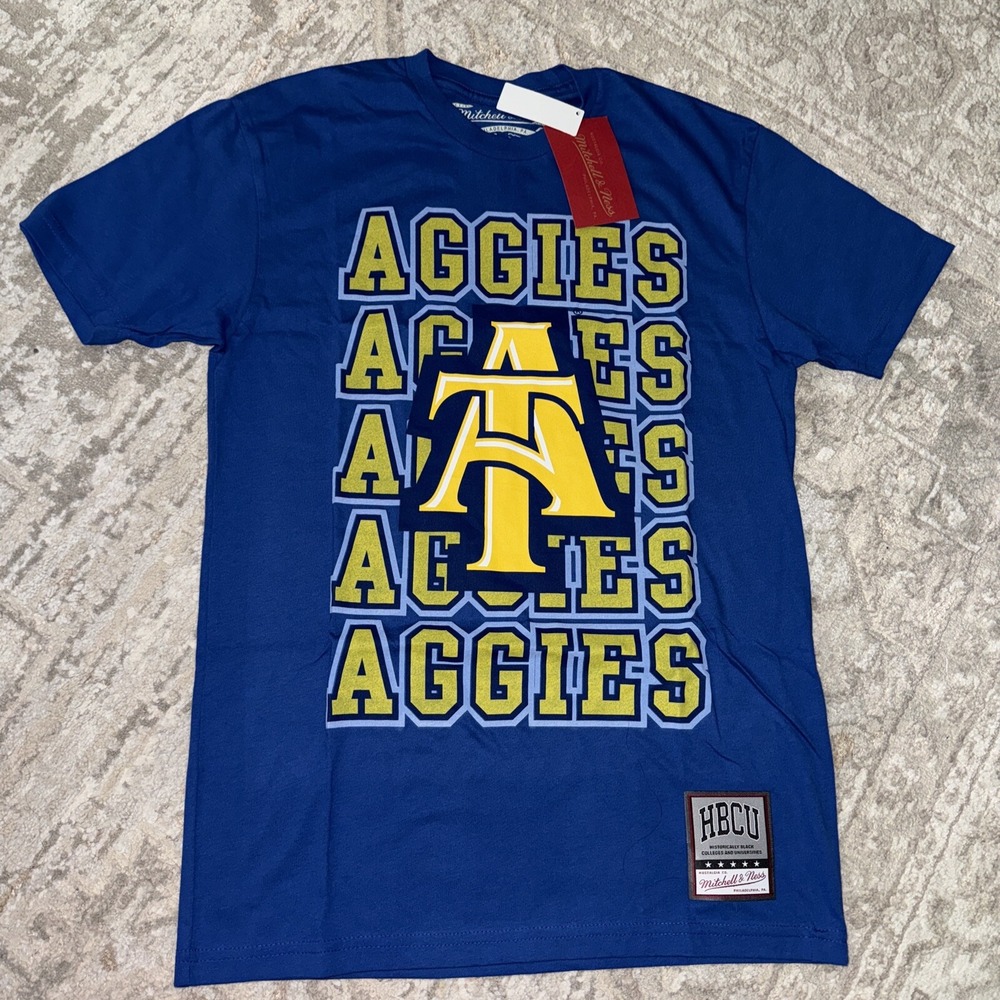 NORTH CAROLINA A&T AGGIES MITCHELL & NESS T‎ Shirt NWT Small Unisex